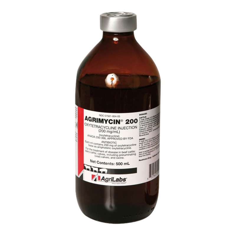 Rx Agrimycin 200 – Oxytetracycline Injection, 200mg/500ml