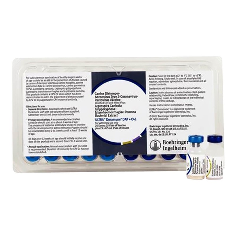 TruCan Ultra DAP+CL4 / Ultra Duramune DAP+C/4L Vaccine for Dogs (25 x 0.5ml)