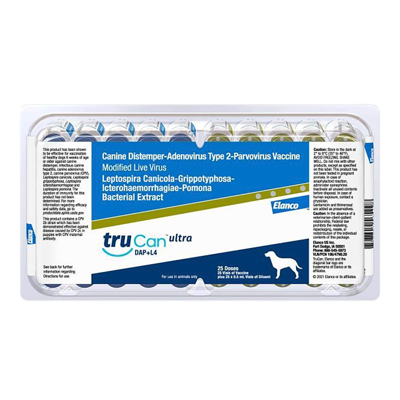 TruCan Ultra DAP+L4 / Ultra Duramune DAP+ 4L Vaccine for Dogs (25 x 1ml)