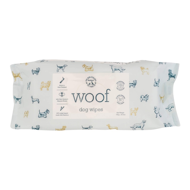 Woof Dog Wipes, Manuka Honey|26.5 oz|80 Wipes