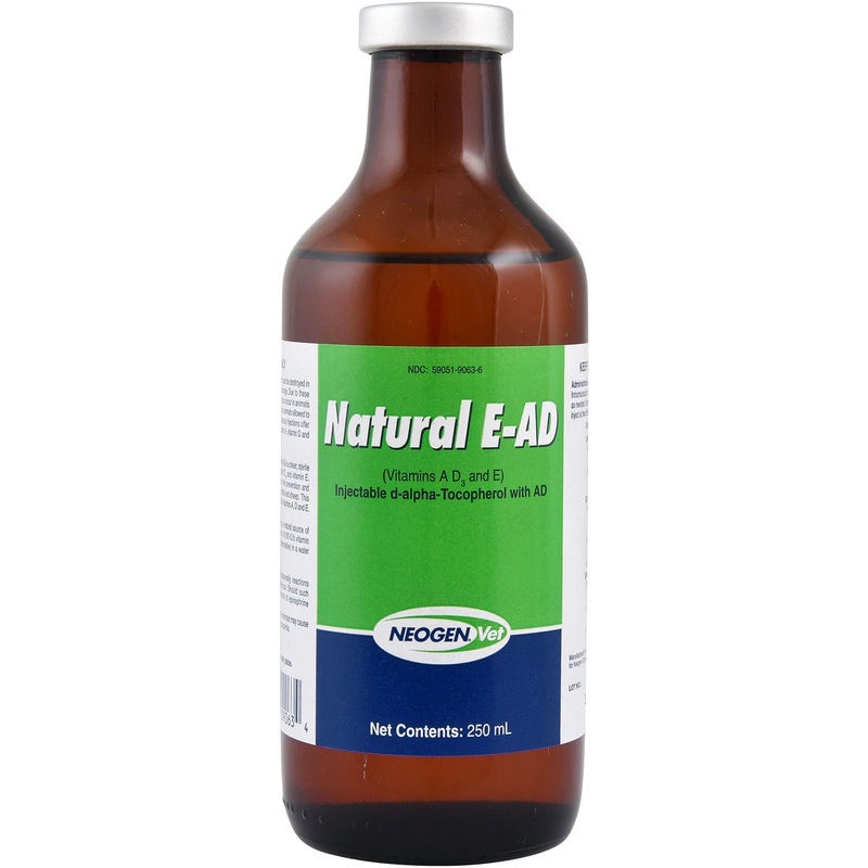 Injectable Vitamin E, A, D-300 for Beef & Dairy Cattle, 250 ml