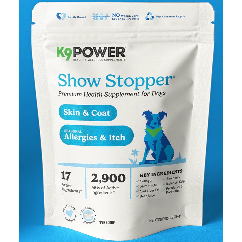 K9 Power Show Stopper Skin & Coat Supplement for Dogs