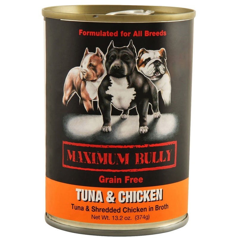 Maximum Bully Tuna & Shredded Chicken in Broth, 13.2 oz