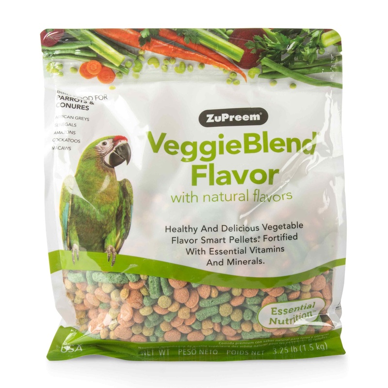 ZuPreem Bird Diet|VeggieBlend|FruitBlend|40 lb|3.25 lbs|17.5 lbs|Medium|Avian Breeder Naturals- Cockateils 40