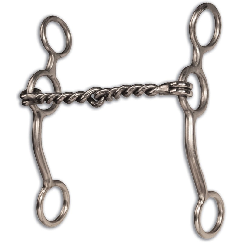 Equisential Performance Long Shank Bit, Twisted Wire Snaffle
