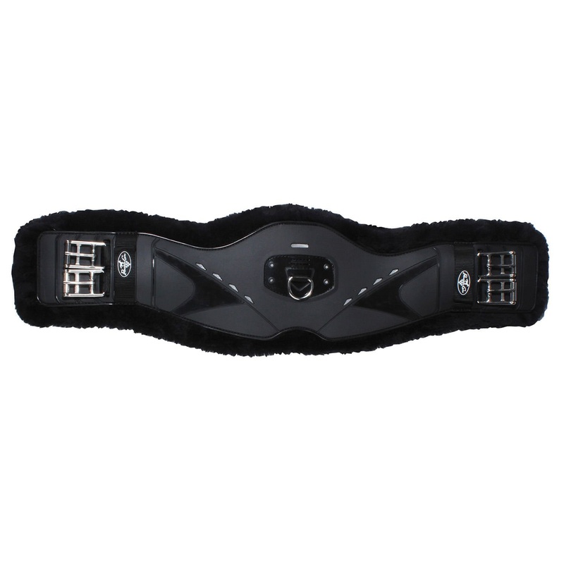 Professional’s Choice Fleece Contoured Dressage Girth, Black