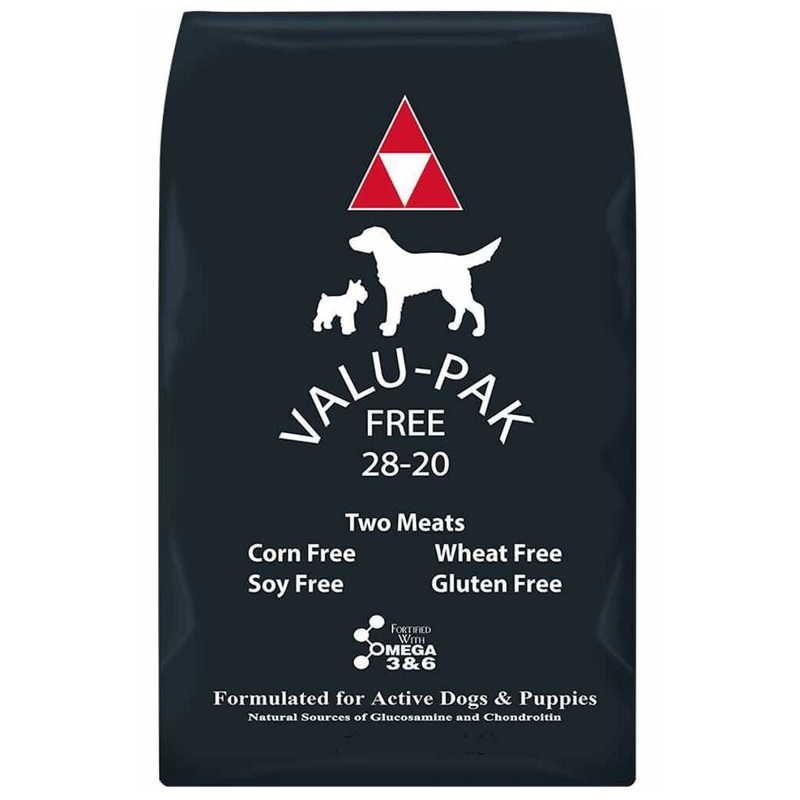 Valu-Pak Free 28-20 Performance Gluten Free Dry Dog Food for Active Dogs (Black Bag)