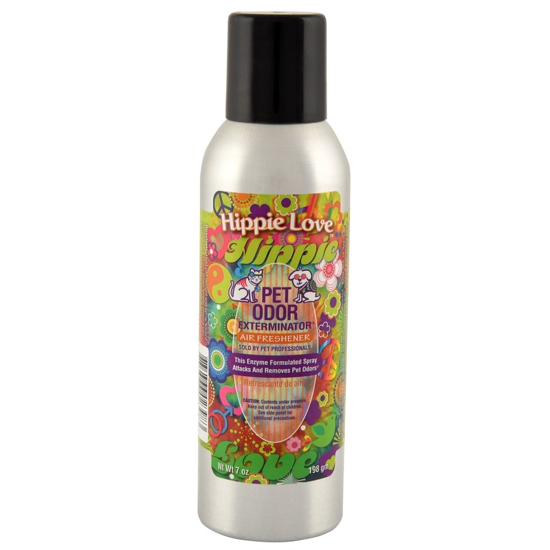 Pet Odor Exterminator Air Freshener Spray, Hippie Love, 7 oz