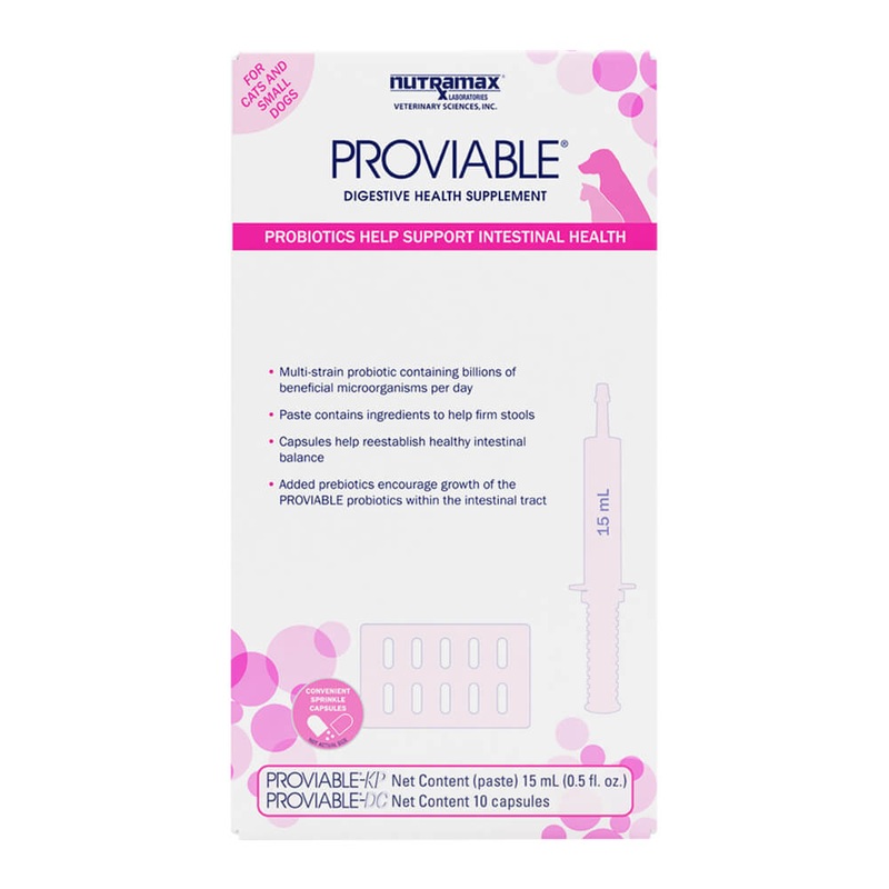 Nutramax Proviable-KP/DC Kit for Dogs and Cats, 10 Capsules
