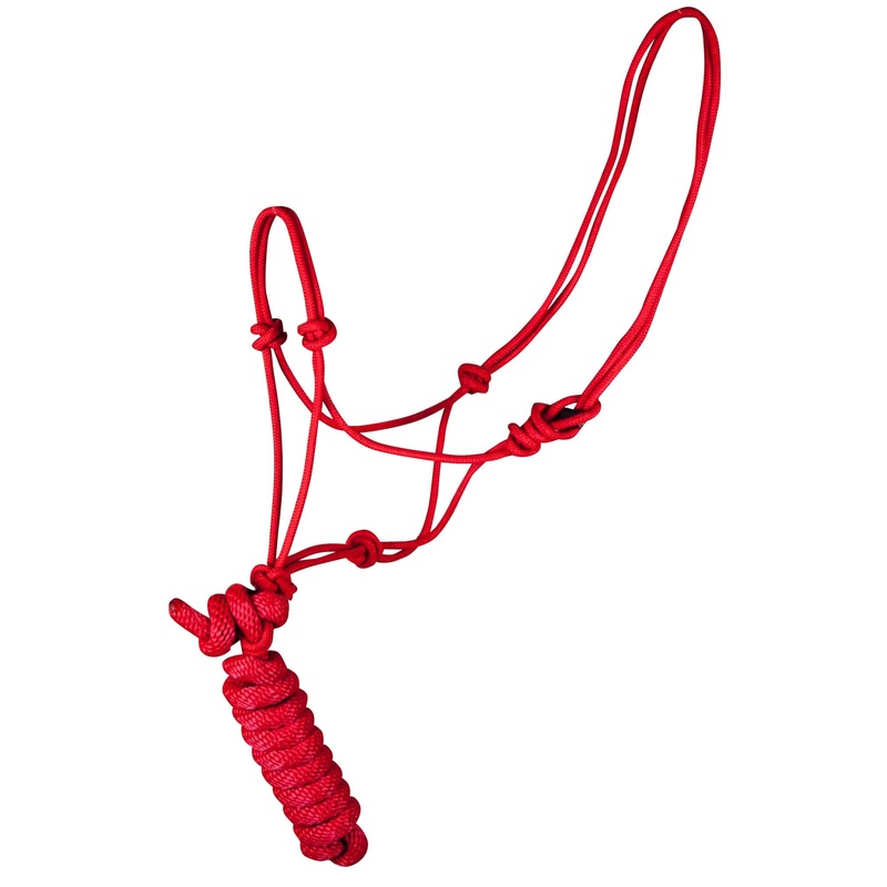 Poly Braided Rope Horse Halter with Lead