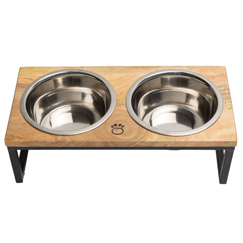 GF Pet Elevated Wood & Metal Feeder