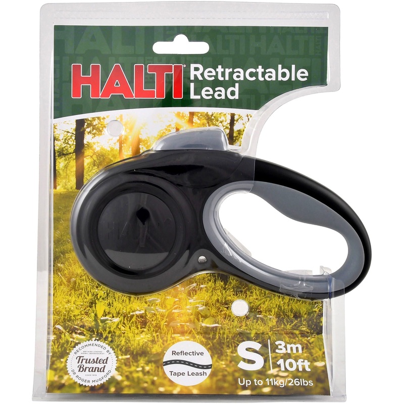 Halti Black & Gray Retractable Lead