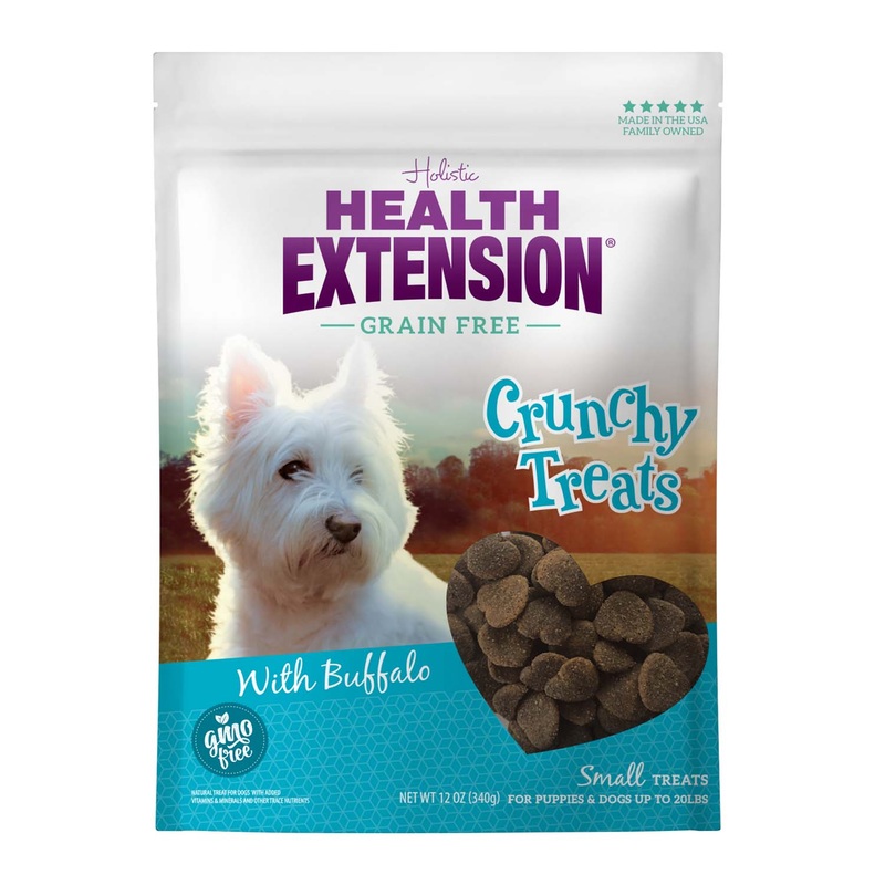 Health Extension Crunchy Heart-Shaped Cookie Dog Treats, Small, 12 oz