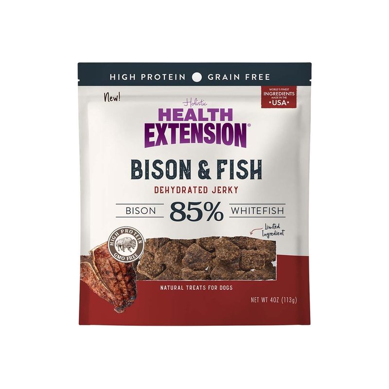 Health Extension Grain-Free Bison & Fish Jerky for Dogs