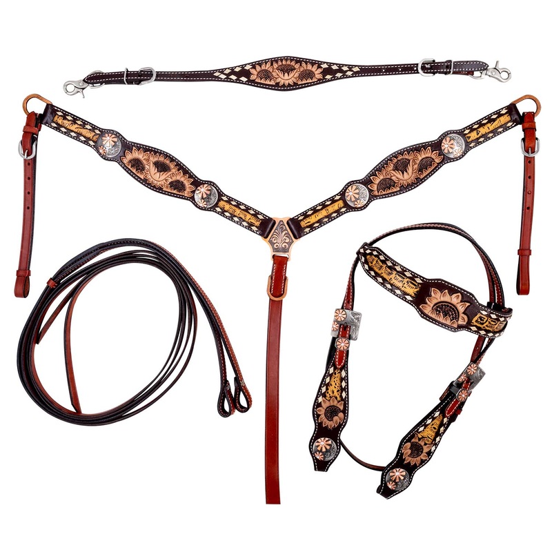 Showman Sunflower & Gator Tack Set