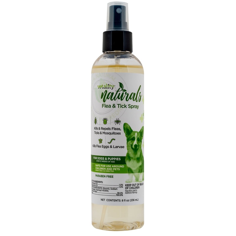 Vetality Naturals Flea & Tick Spray for Dogs, 8 oz