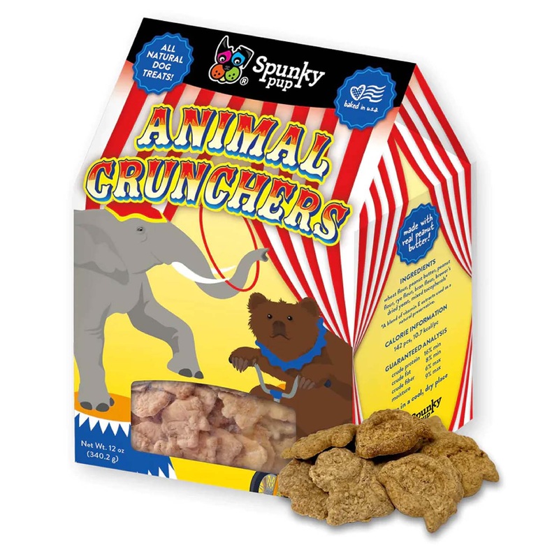 Spunky Pup Animal Crunchers, Peanut Butter