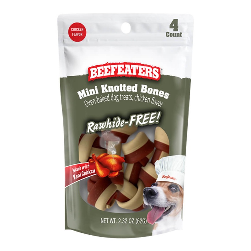 Beefeaters Mini Knotted Bones, Rawhide Free