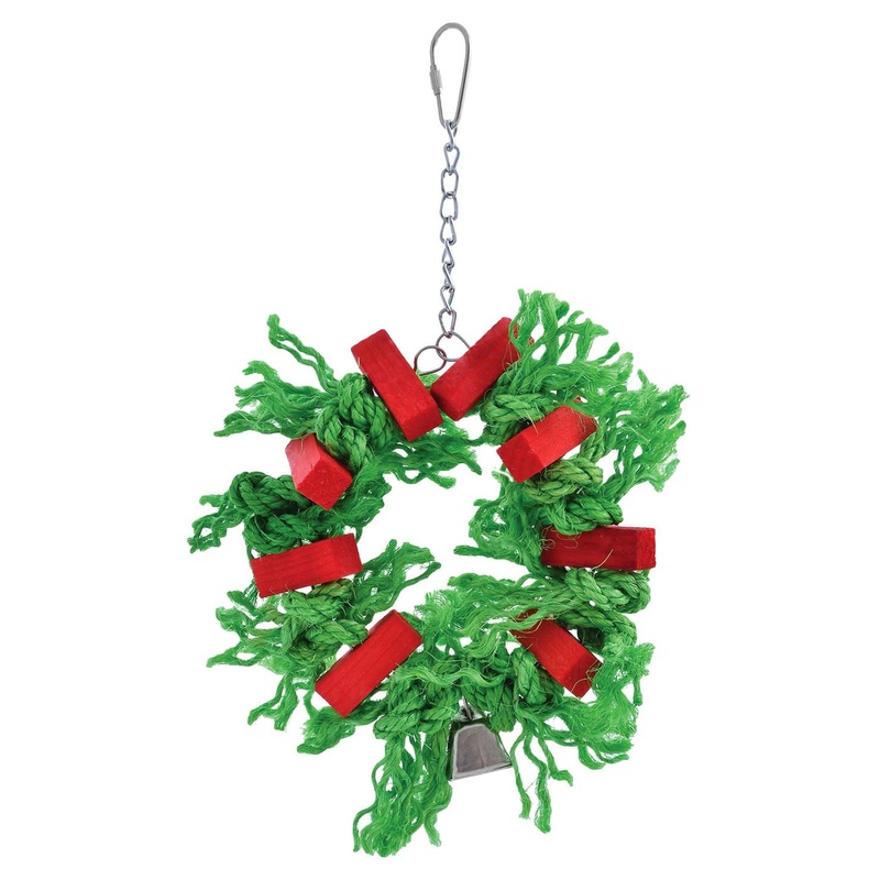 Holiday Sisal Wreath Bird Toy