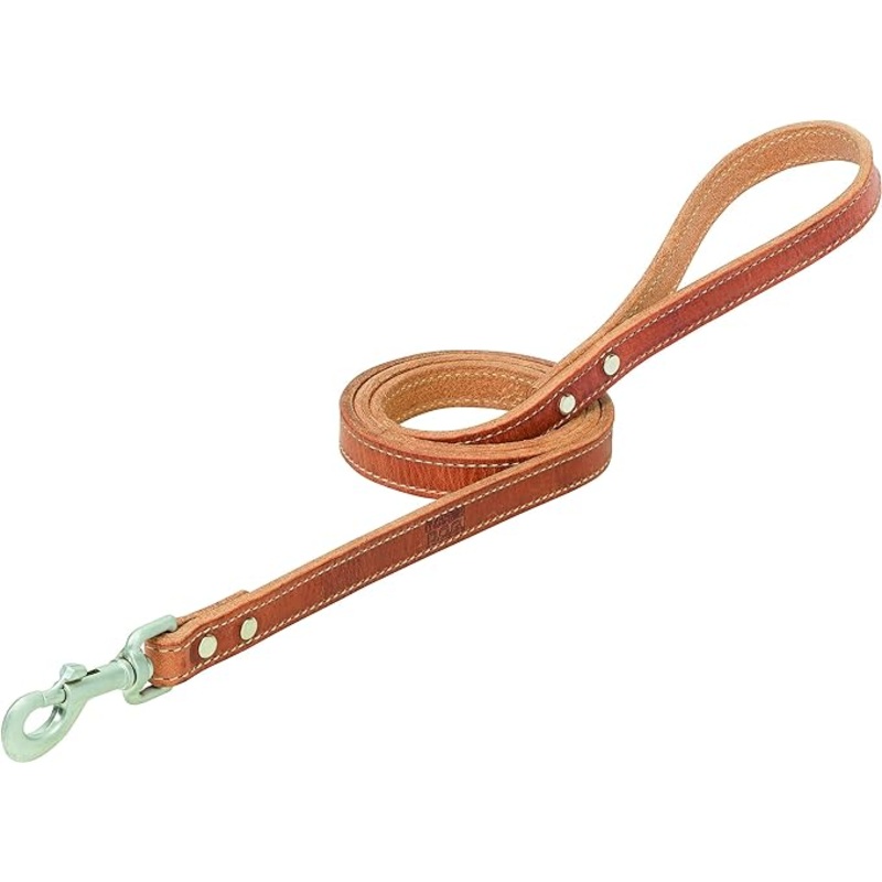 Terrain D.O.G. Harness Leather Dog Leash, Russet, 3/4 x 6′