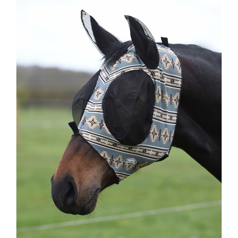 Weatherbeeta Deluxe Stretch Bug Eye Saver Horse Fly Mask with Ears