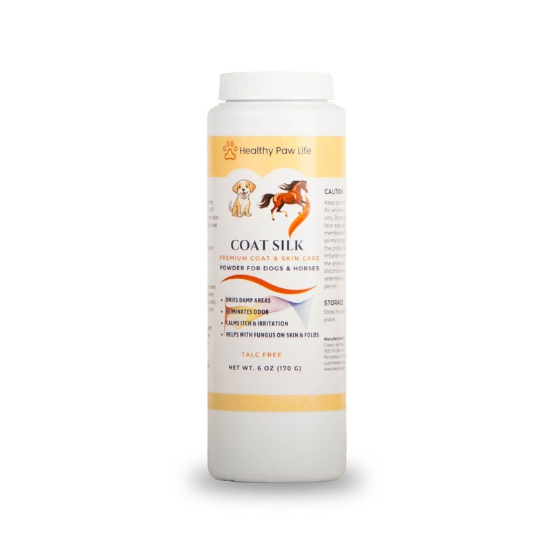 Healthy Paw Life’s COAT SILK, Canine And Equine Dry Powder, 6 oz