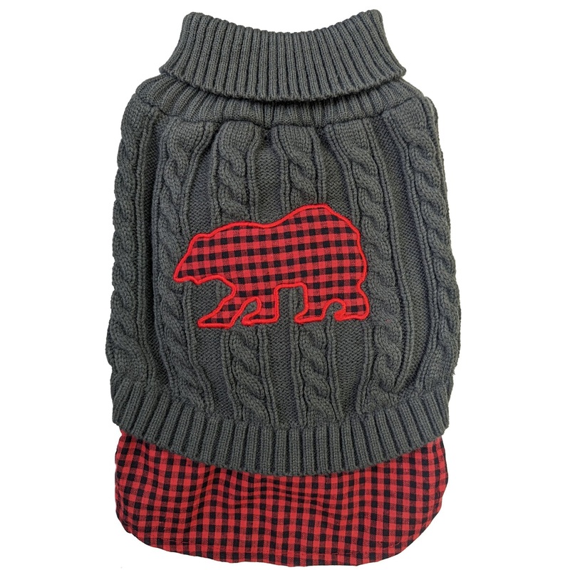 Un-tucked Plaid Sweater for Dogs
