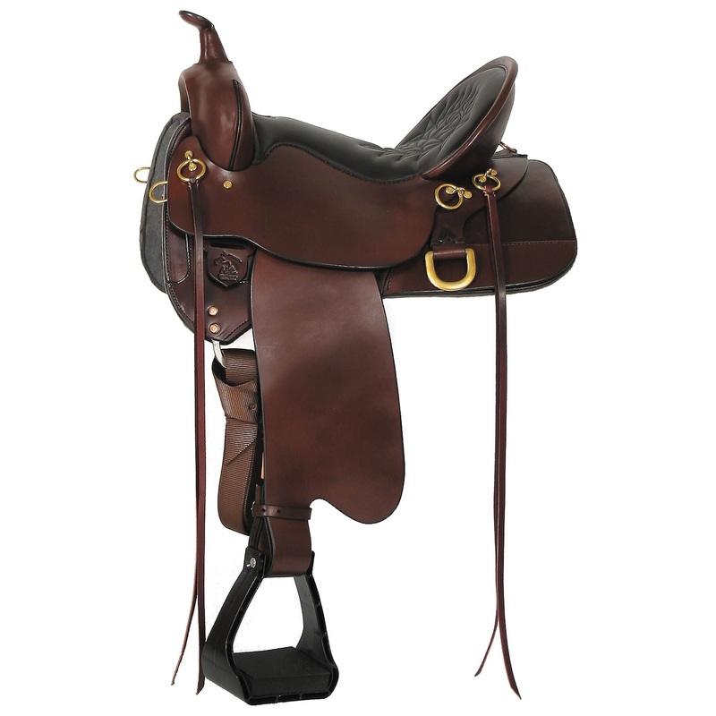 High Horse Custom Big Springs Trail Saddle, Wide, Walnut