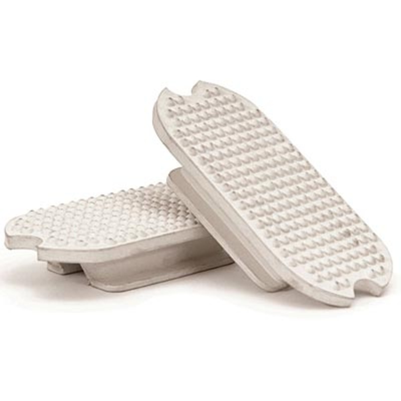 Rubber Fillis Stirrup Pads, White, Pair
