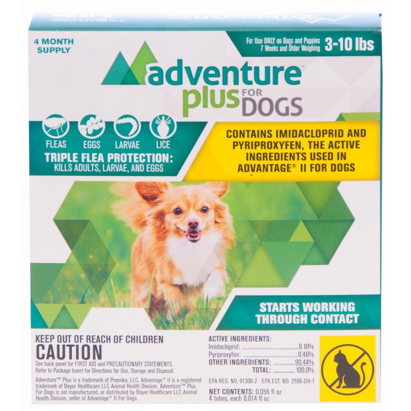 Adventure Plus for Dogs, 4 pk|Dog 3 to 10lbs|Dog 11 to 20lbs|Dog 21 to 55lbs|Dog over 55lbs