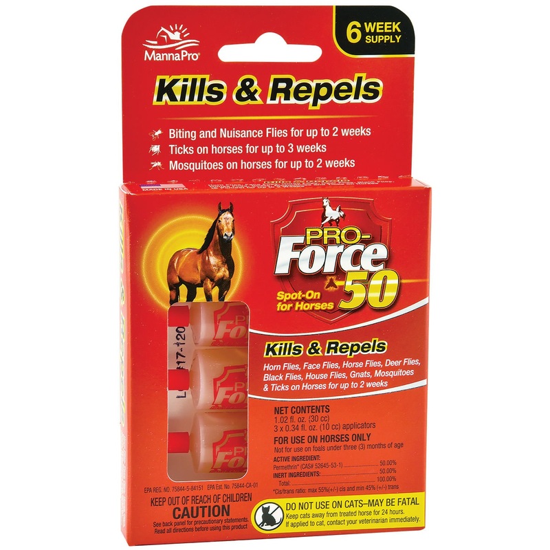 Pro Force 50 Spot On Topical Fly Treatment for Horses