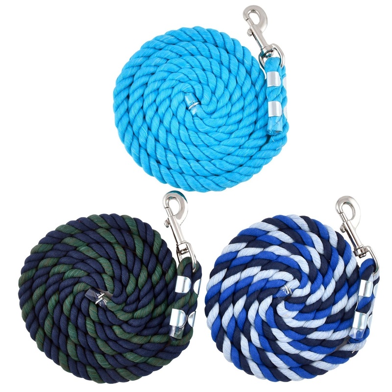 Perri’s Leather Cotton Lead Ropes, Assorted Color, 1/2 x 6′