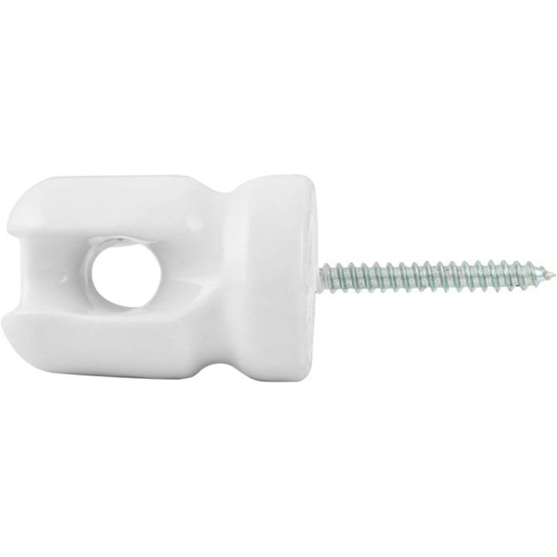 Porcelain Insulator & Lag Bolt Combination, Single