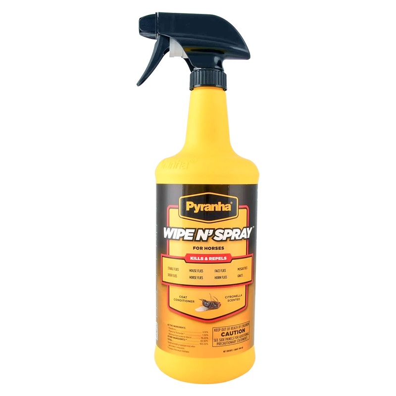 Pyranha Wipe N’ Spray Fly Spray for Horses
