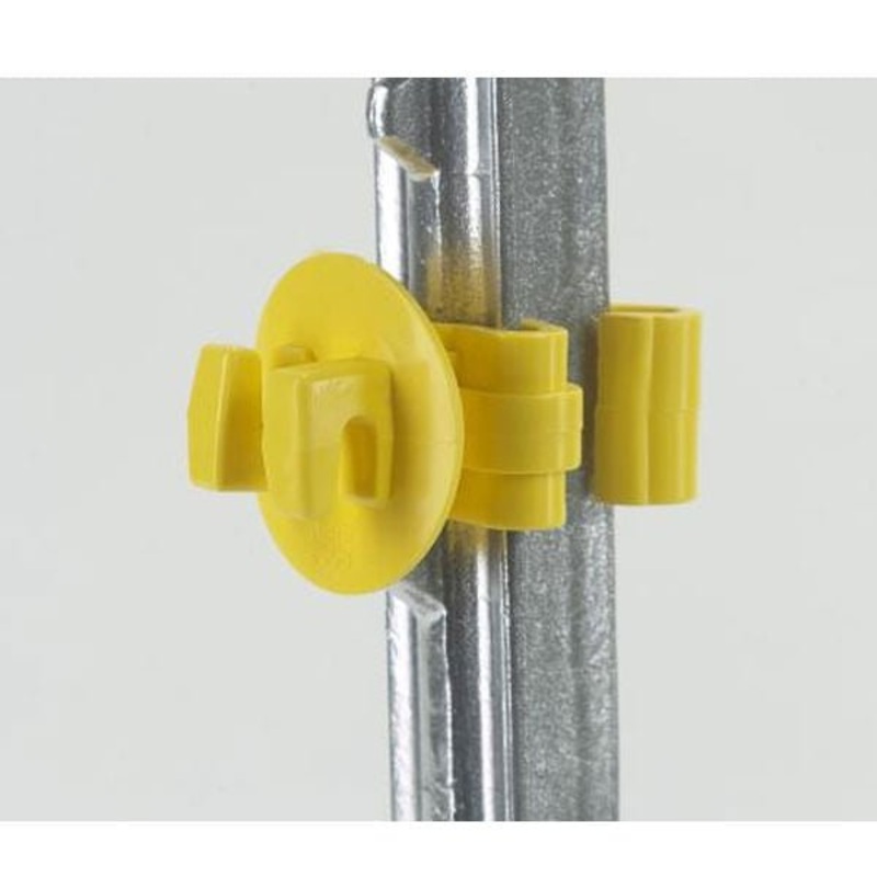 T-Post Wire Insulator, 25 ct|Yellow|Black