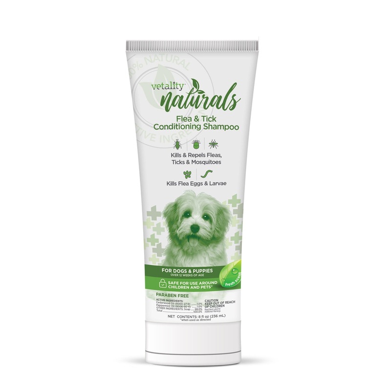 Vetality Naturals Flea & Tick Conditioning Shampoo for Dogs & Puppies
