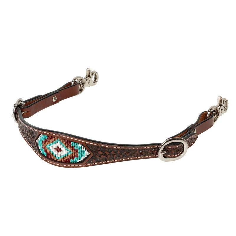 Weaver Beaded Leather Breast Collar Wither Strap for Horses
