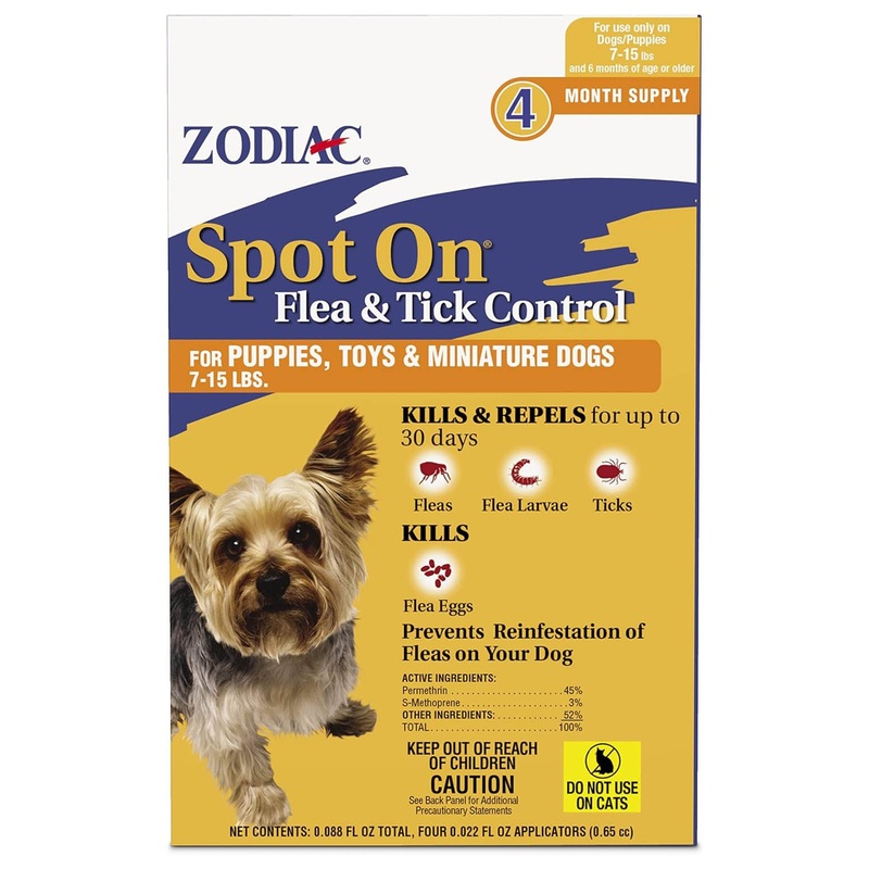 Zodiac Spot On Flea & Tick Control for Dogs & Puppies