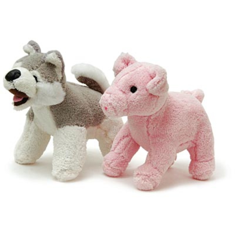 Animal Cuddlers Plush Squeaky Dog Toys
