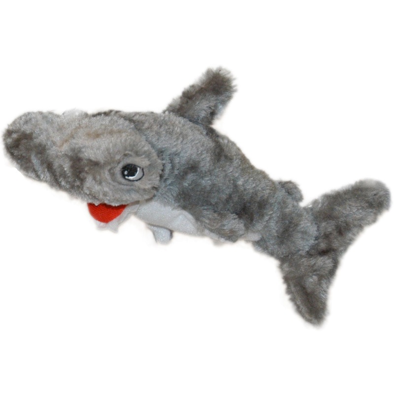 Hammerhead Shark Plush Squeaker Dog Toy, 8, Each