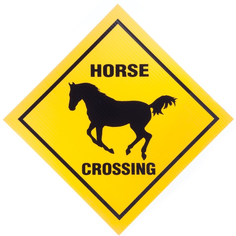 Horse Crossing Sign, 12 x 12