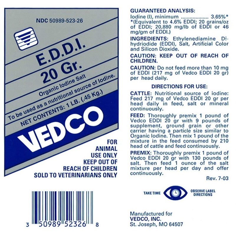 Organic Iodine Salt Nutritional Source of Iodine for Animals