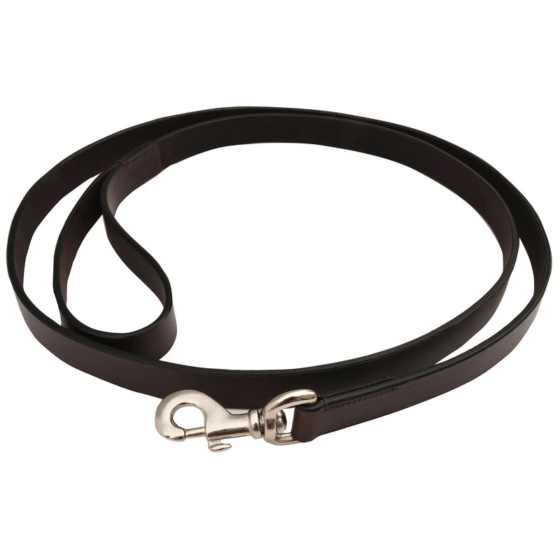 Premium Brown Flat Leather Leash, 6′