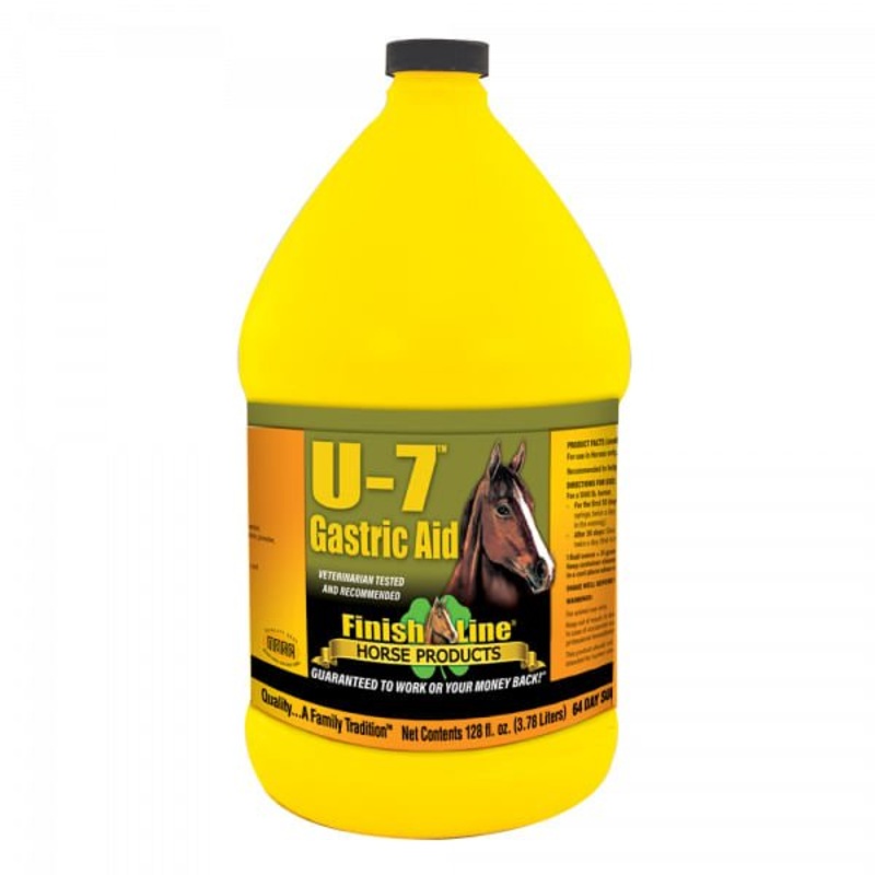 U-7 Gastric Aid Liquid Digestive Supplement for Horses, Gallon