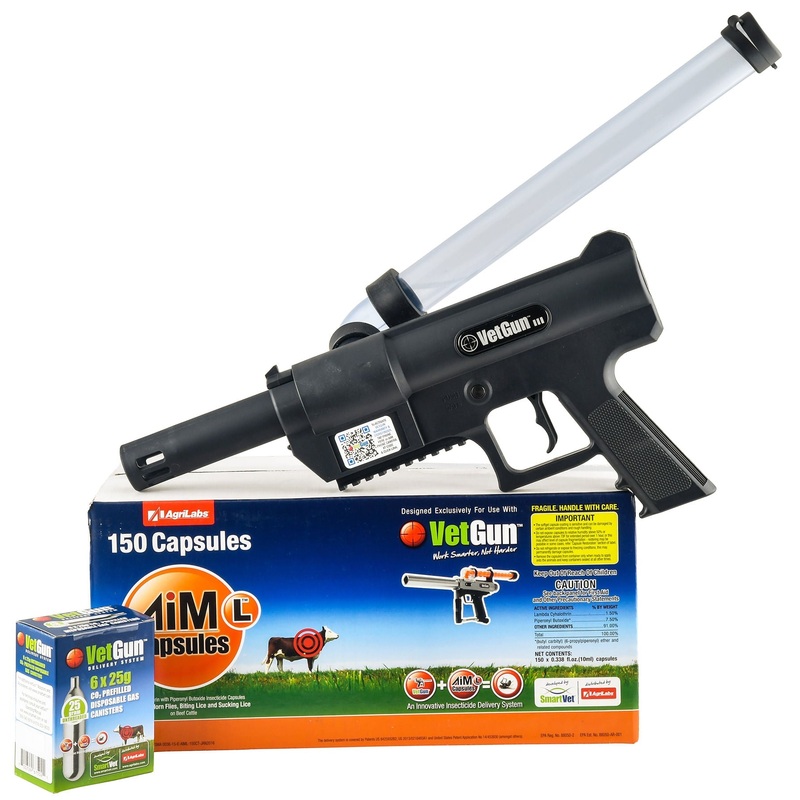 VetGun III AiM-L Cattle Fly Insecticide Delivery System – 150 Cow Producer Kit