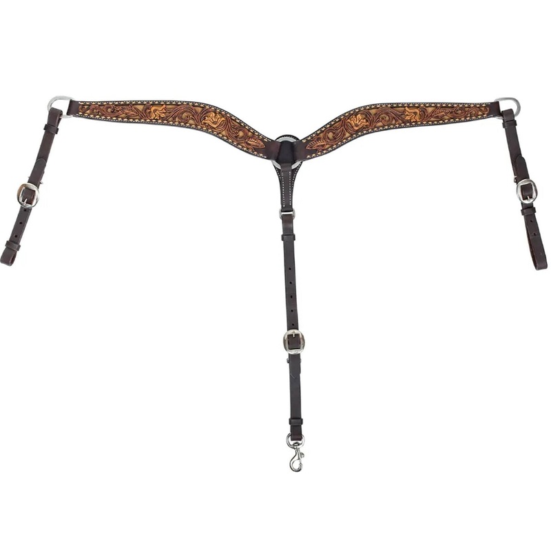 Circle Y Dusty Floral Breast Collar, Full