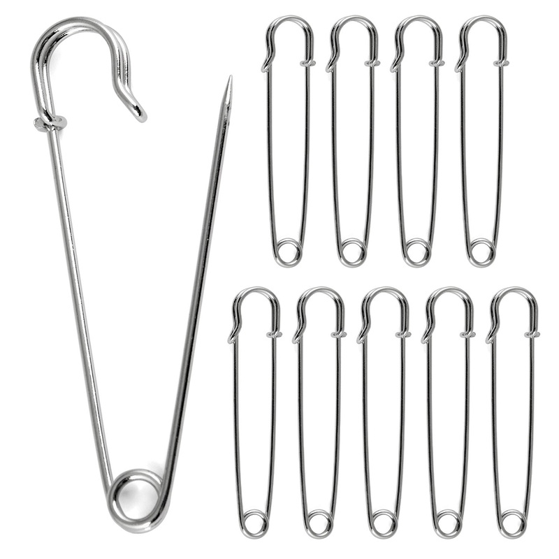 Jumbo Multi-Purpose Blanket Pins, 10-Pack