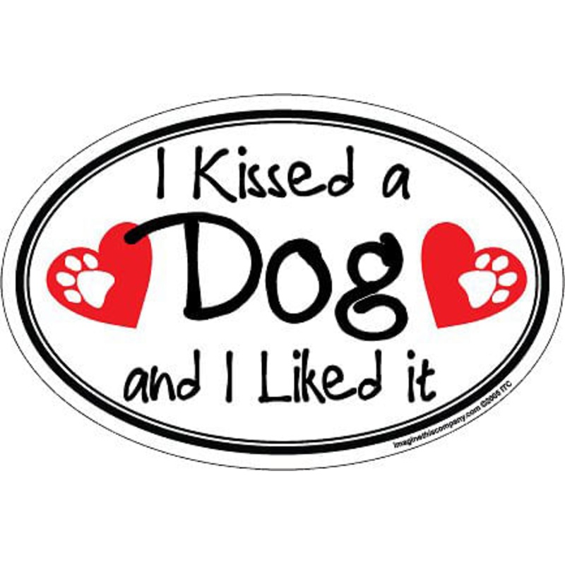 Oval Magnets, 6 x 4 (Dog)|Kissed/Dog
