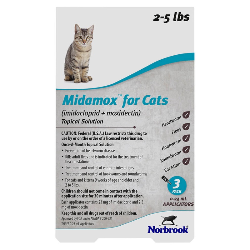 Midamox for Cats|2-5 lbs.|5.1-9 lbs.
