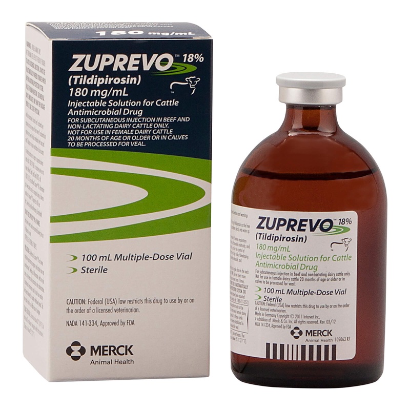 Rx Zuprevo 18% (tildipirosin) Injectable Solution for Cattle